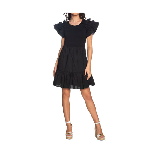 Abito Donna con balze e volant Nero Liu Jo- Francavilla Moda